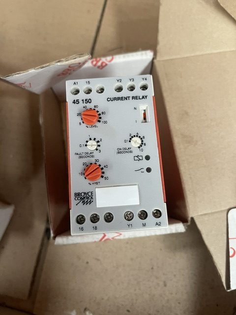 Bryce Control Current Relay, Rail Mount, NOS Discontinued (45150)